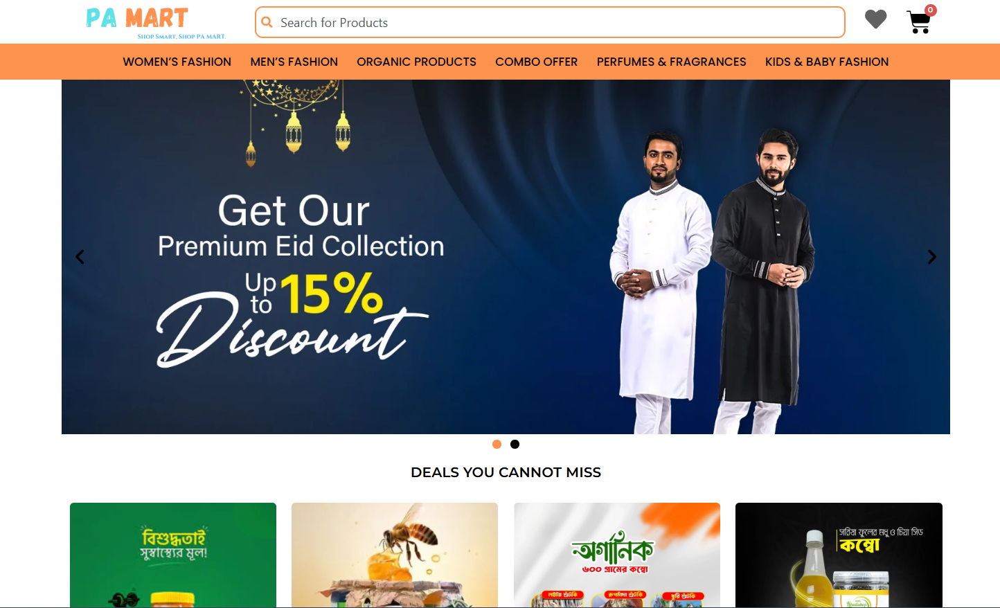 PA Mart – Multi-Category Fashion & Organic Product E-commerce